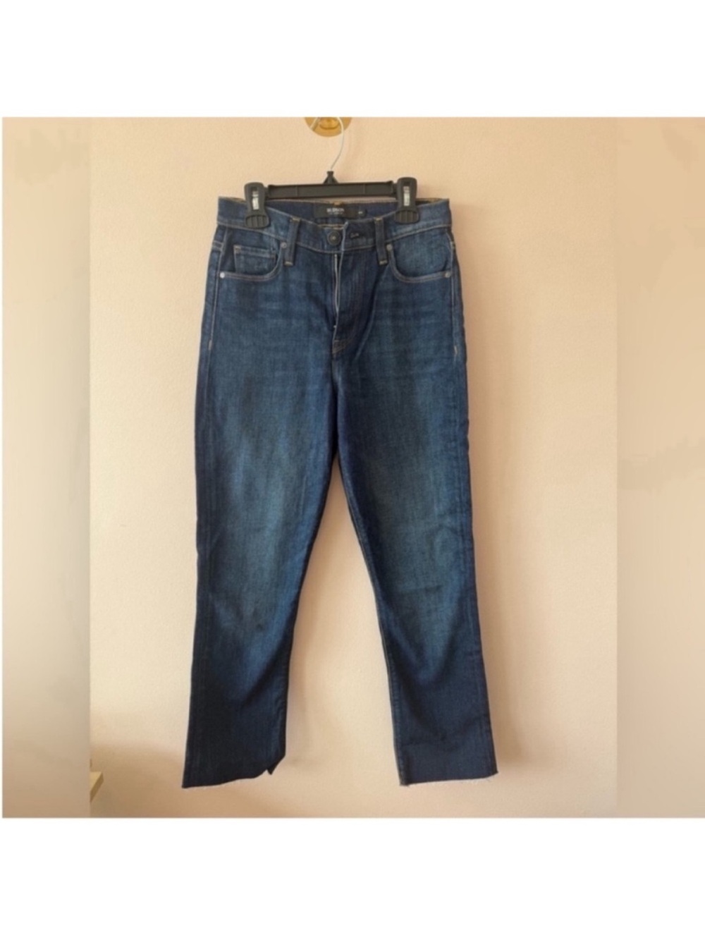 Hudson Jeans Dark Blue Straight-Leg Denim 24